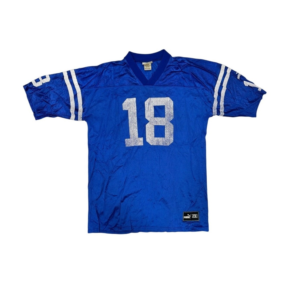 Puma Indianapolis Colts Peyton Manning 18 Football Jersey Mens XXL 2XL Blue